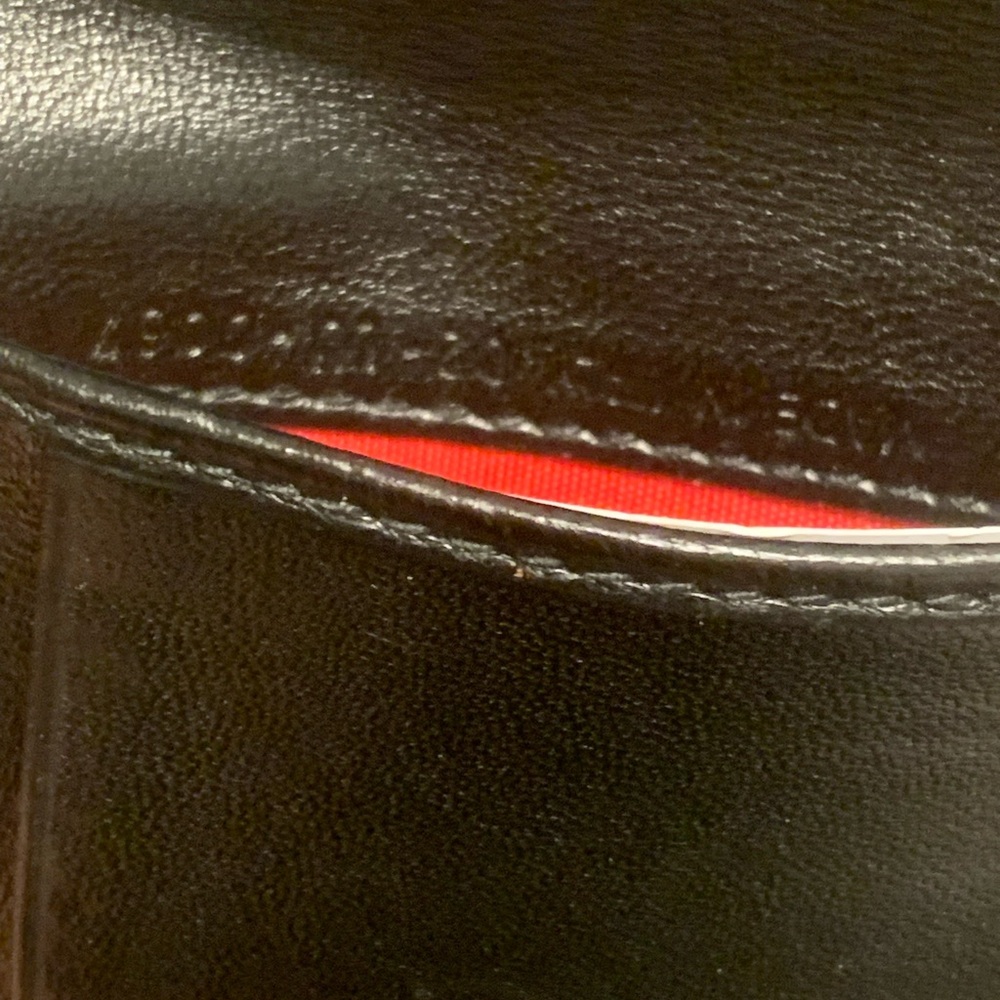 Black leather Christian Dior compact wallet - Picture 5 of 8